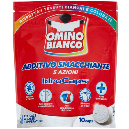 Активізатор для прання в таблетках Omino Bianco Additivo Totale 5в1, 240 гр (10 штук)
